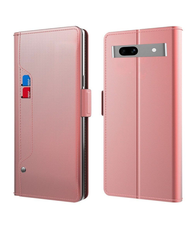 Google Pixel 7a - Housse premium porte cartes avec miroir