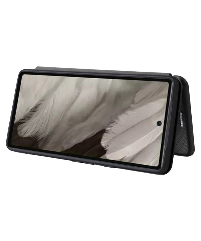 Google Pixel 7a - Housse simili cuir fibre de carbone