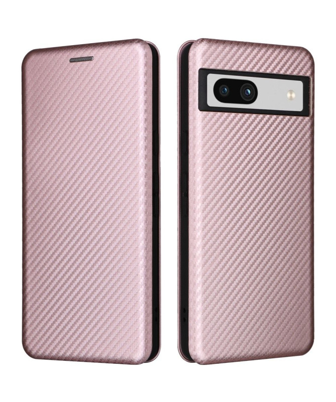 Google Pixel 7a - Housse simili cuir fibre de carbone