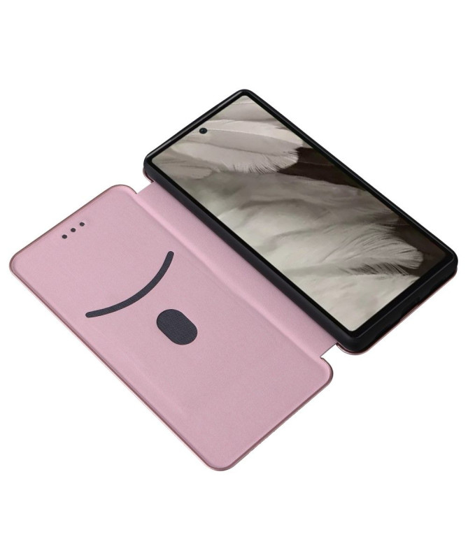 Google Pixel 7a - Housse simili cuir fibre de carbone