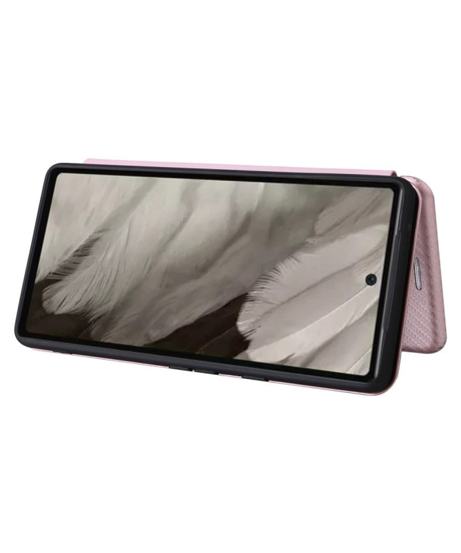 Google Pixel 7a - Housse simili cuir fibre de carbone