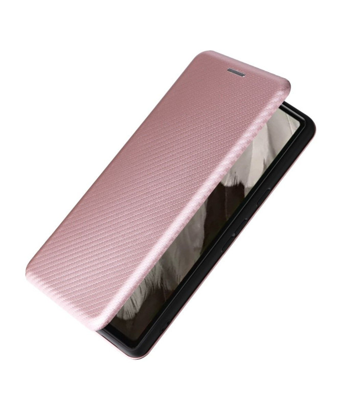 Google Pixel 7a - Housse simili cuir fibre de carbone