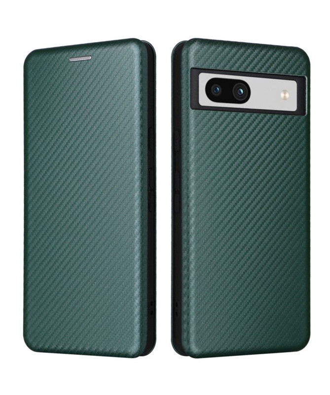 Google Pixel 7a - Housse simili cuir fibre de carbone