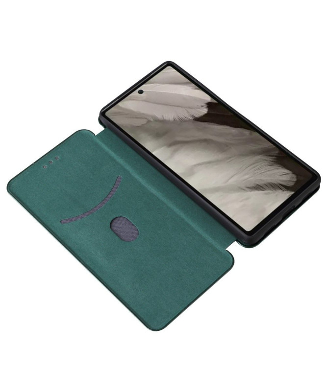 Google Pixel 7a - Housse simili cuir fibre de carbone