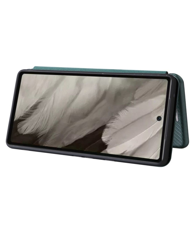 Google Pixel 7a - Housse simili cuir fibre de carbone