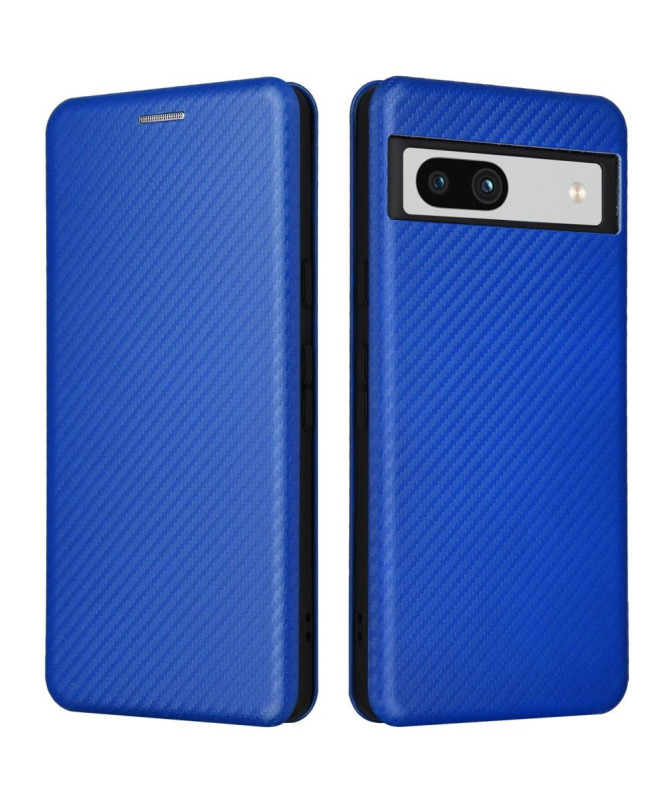 Google Pixel 7a - Housse simili cuir fibre de carbone