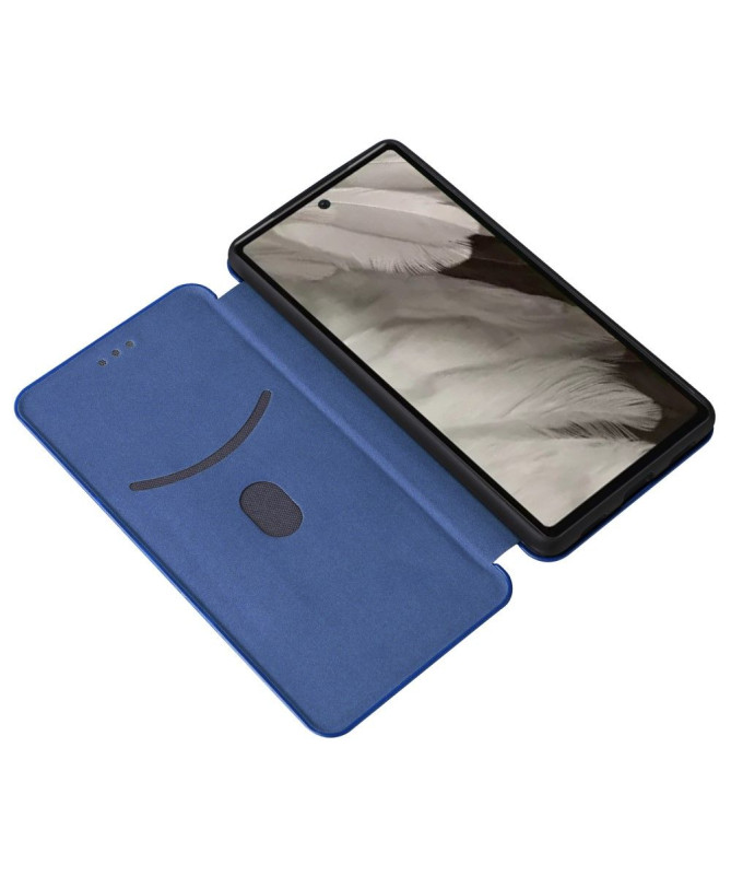 Google Pixel 7a - Housse simili cuir fibre de carbone