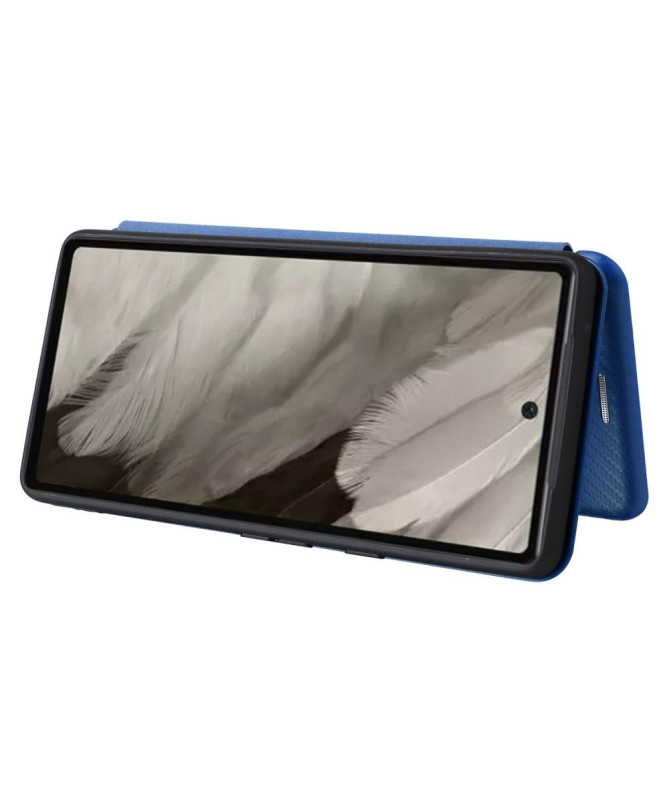 Google Pixel 7a - Housse simili cuir fibre de carbone