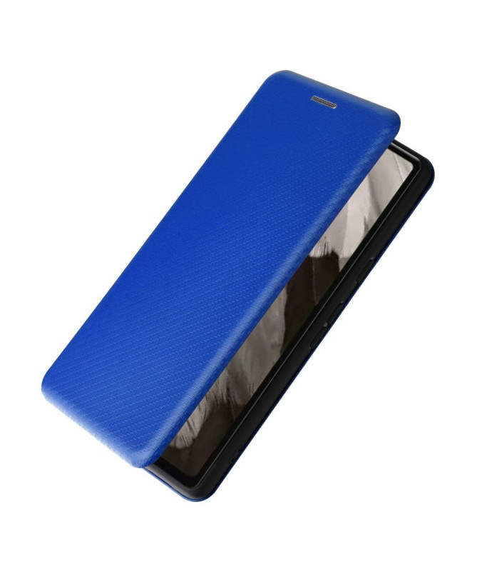 Google Pixel 7a - Housse simili cuir fibre de carbone