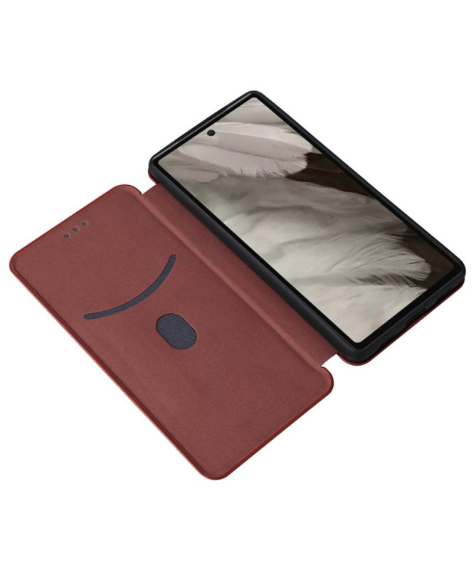 Google Pixel 7a - Housse simili cuir fibre de carbone