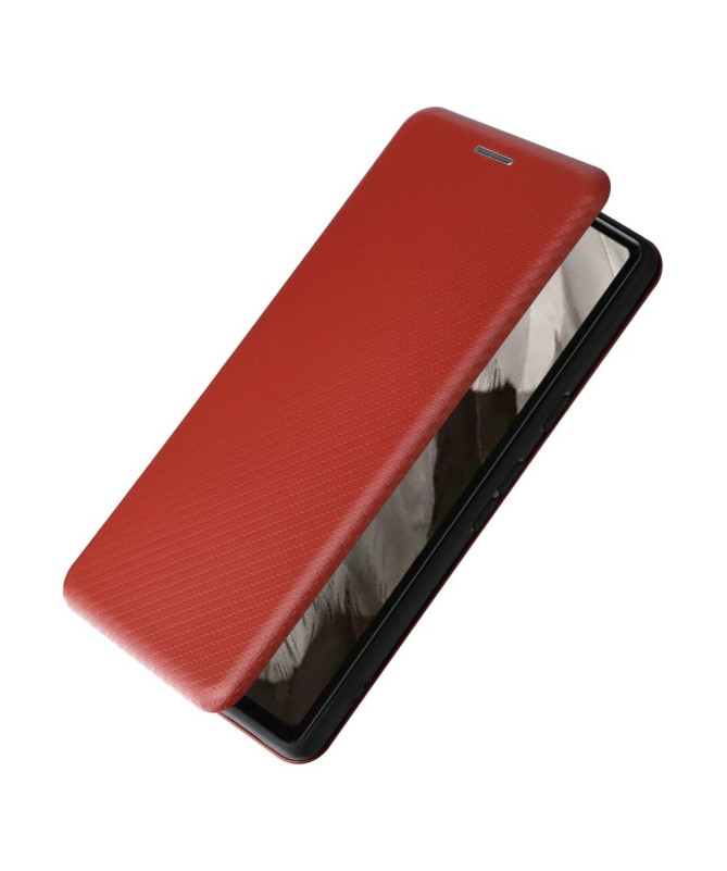 Google Pixel 7a - Housse simili cuir fibre de carbone