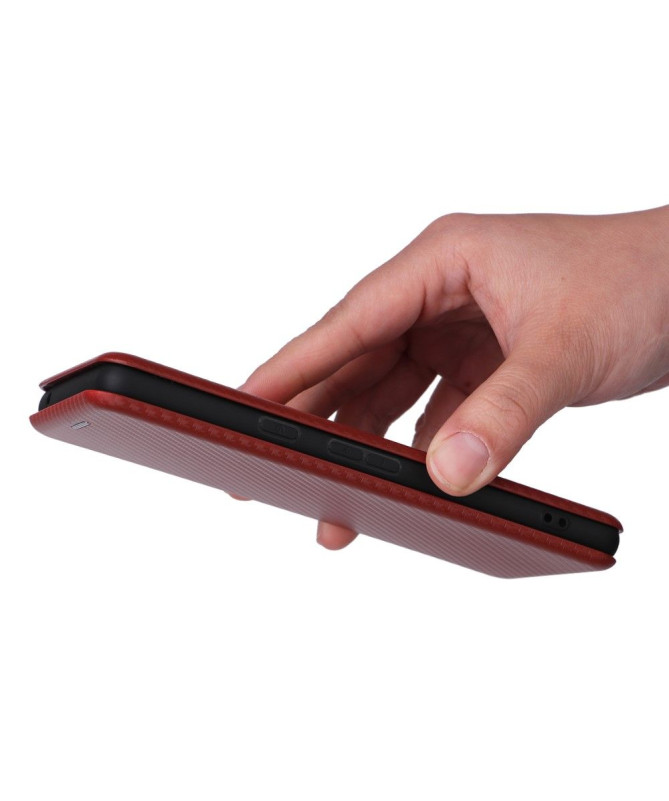 Google Pixel 7a - Housse simili cuir fibre de carbone