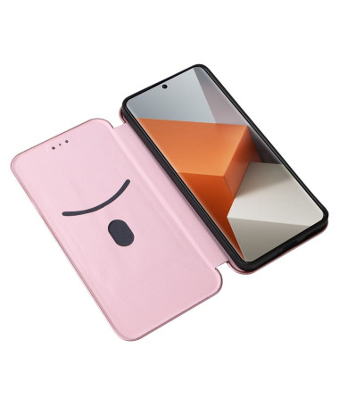 Housse Xiaomi Redmi Note 13 Pro Plus 5G simili cuir fibre de carbone