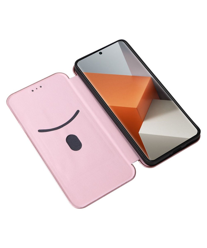 Housse Xiaomi Redmi Note 13 Pro Plus 5G simili cuir fibre de carbone