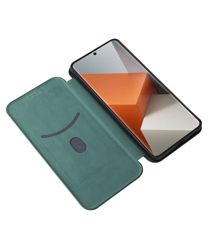 Housse Xiaomi Redmi Note 13 Pro Plus 5G simili cuir fibre de carbone