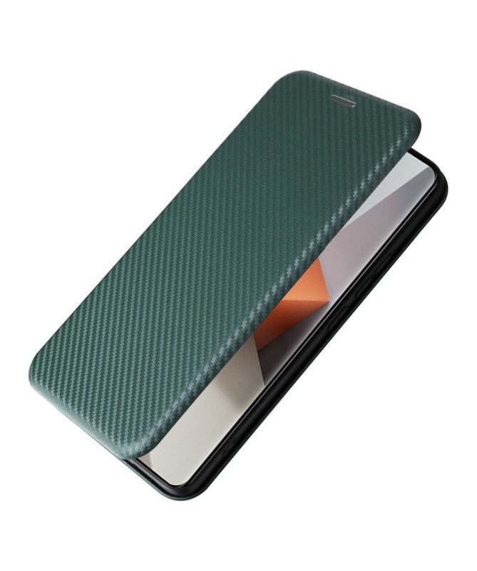 Housse Xiaomi Redmi Note 13 Pro Plus 5G simili cuir fibre de carbone