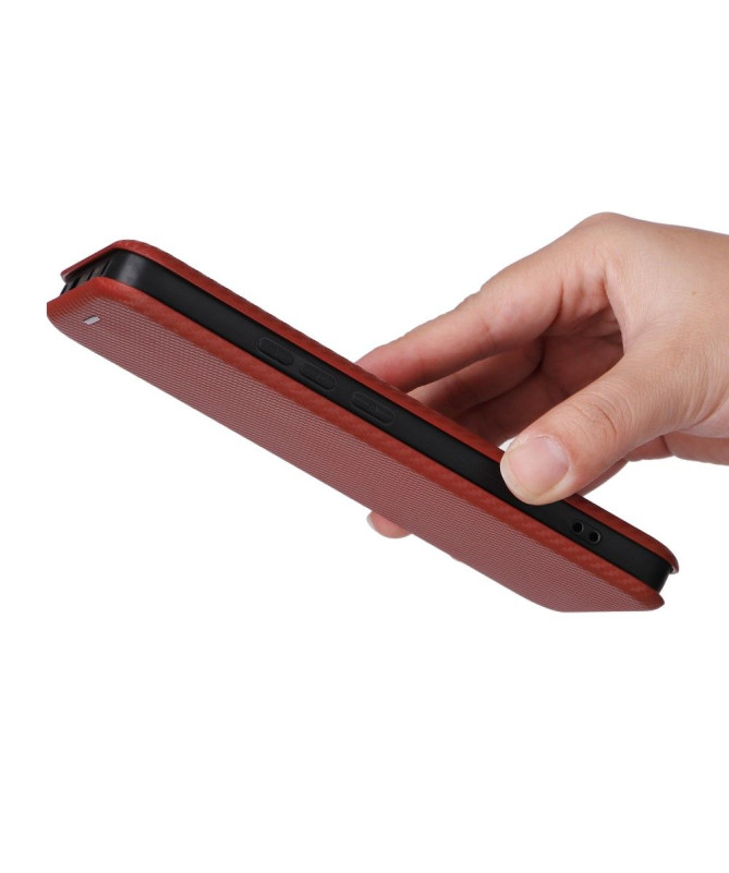 Housse Xiaomi Redmi Note 13 Pro Plus 5G simili cuir fibre de carbone