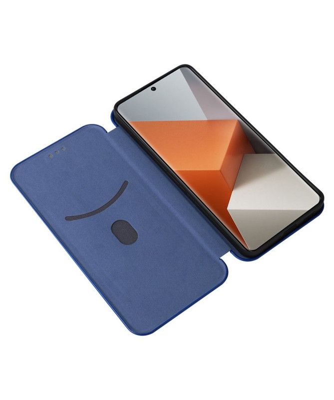 Housse Xiaomi Redmi Note 13 Pro Plus 5G simili cuir fibre de carbone