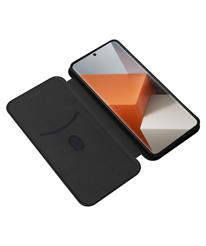 Housse Xiaomi Redmi Note 13 Pro Plus 5G simili cuir fibre de carbone