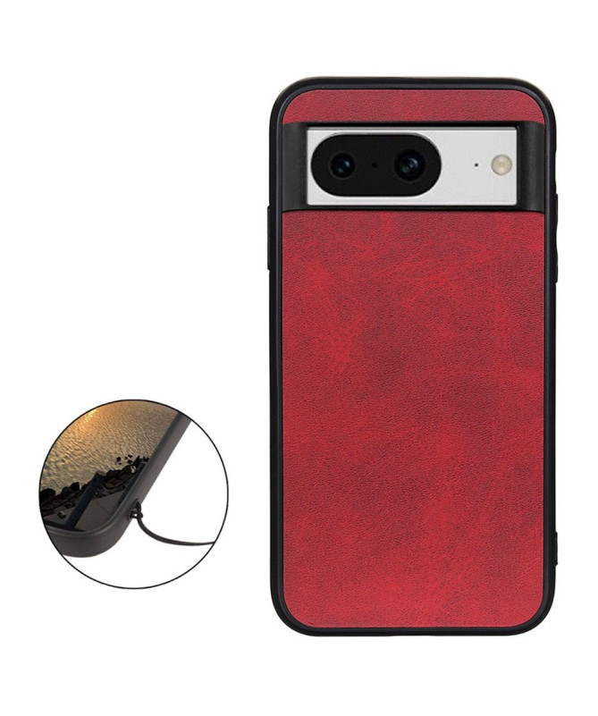 Coque Google Pixel 8 Aspect Cuir Rétro