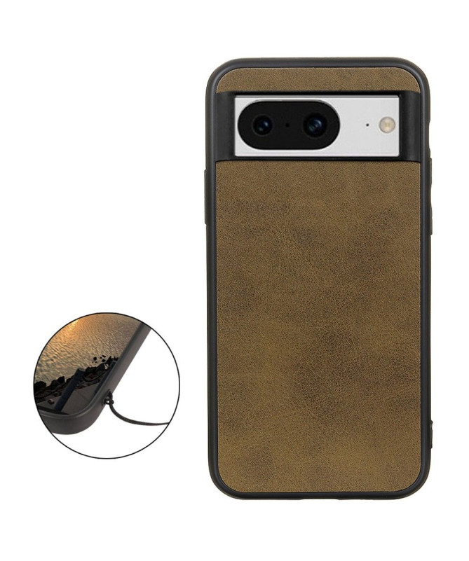 Coque Google Pixel 8 Aspect Cuir Rétro