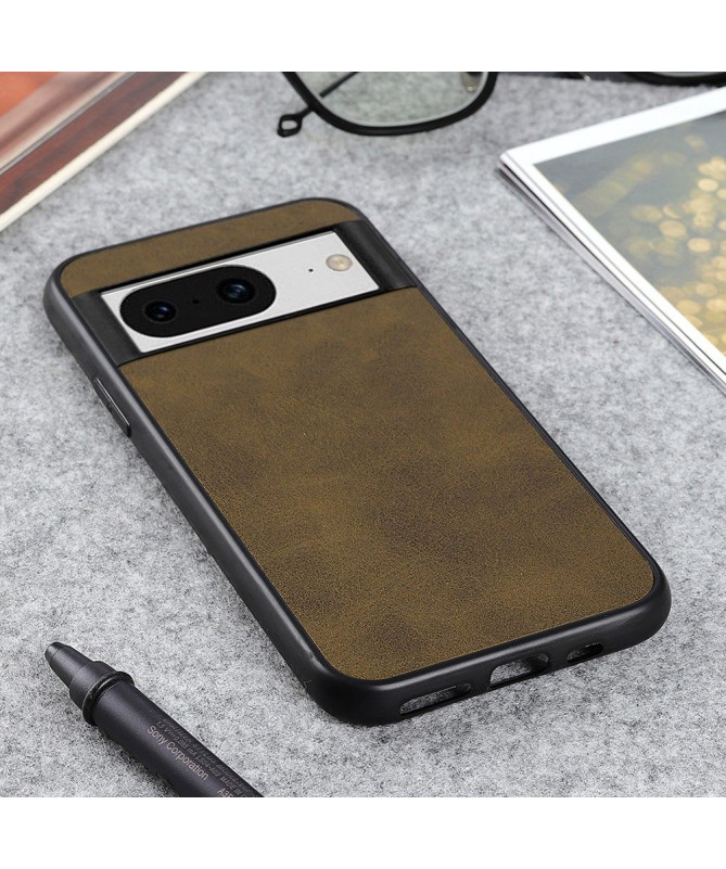 Coque Google Pixel 8 Aspect Cuir Rétro