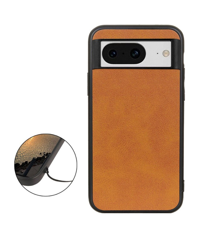 Coque Google Pixel 8 Aspect Cuir Rétro