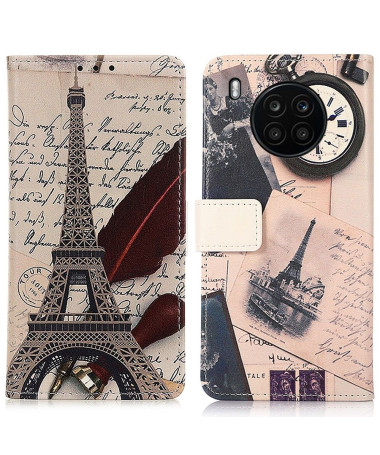 Housse Honor 50 Lite Tour Eiffel et lettre