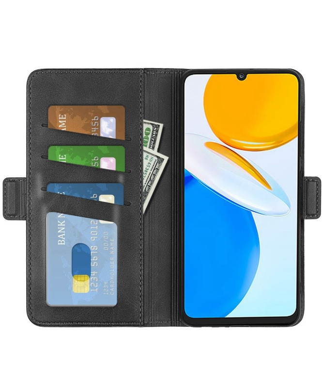 Étui Honor X7 portefeuille revêtement simili cuir mat