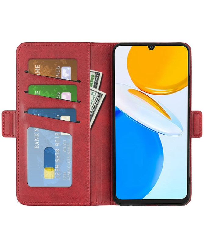 Étui Honor X7 portefeuille revêtement simili cuir mat