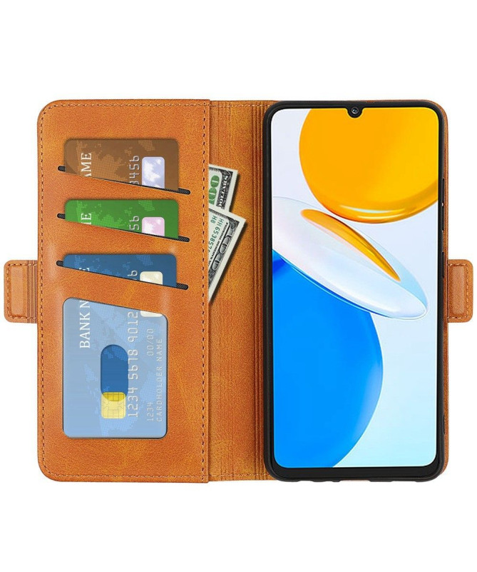 Étui Honor X7 portefeuille revêtement simili cuir mat