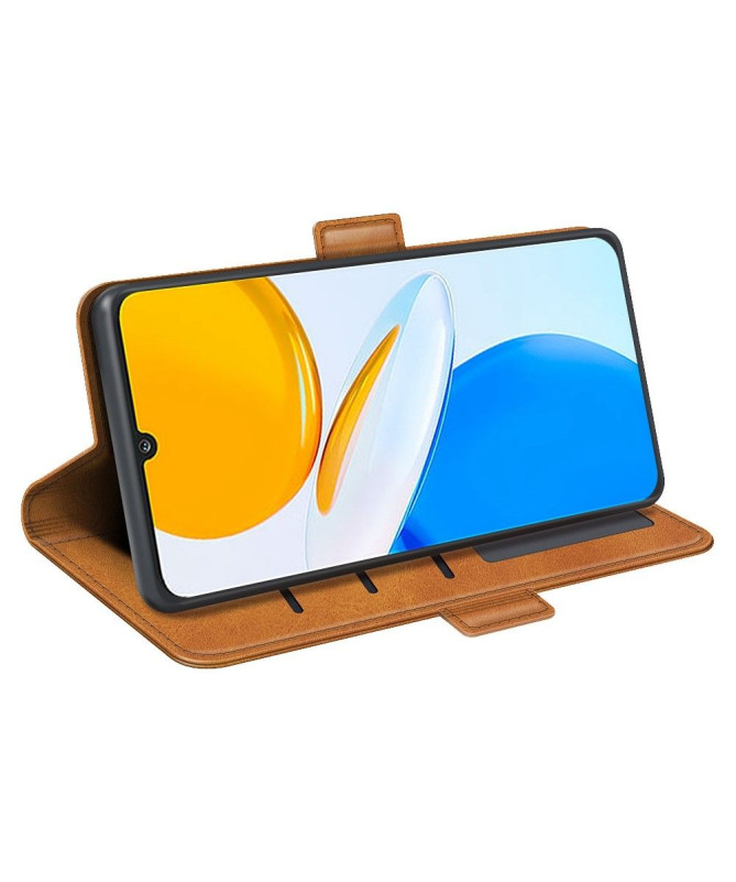 Étui Honor X7 portefeuille revêtement simili cuir mat