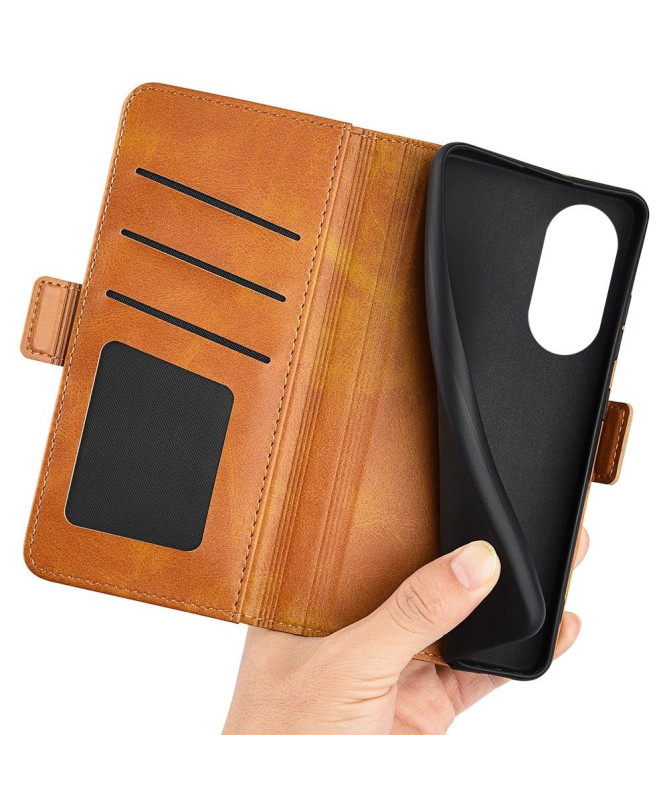 Étui Honor X7 portefeuille revêtement simili cuir mat