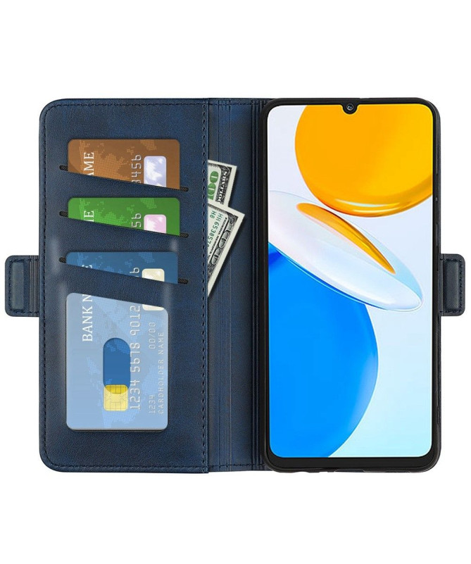 Étui Honor X7 portefeuille revêtement simili cuir mat