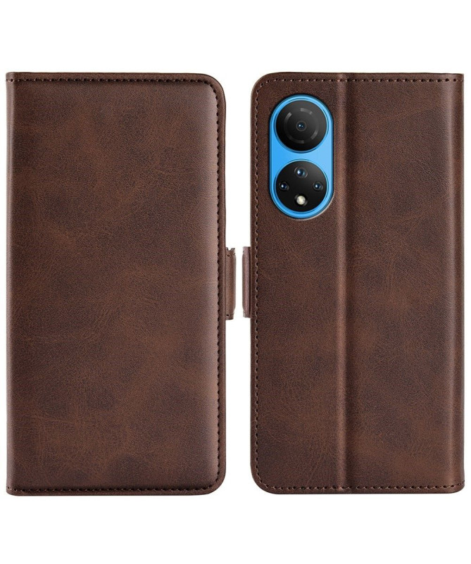 Étui Honor X7 portefeuille revêtement simili cuir mat