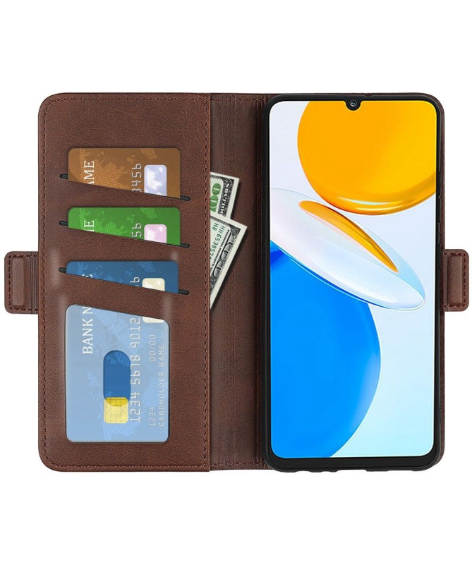 Étui Honor X7 portefeuille revêtement simili cuir mat