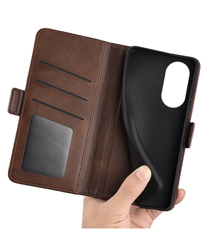 Étui Honor X7 portefeuille revêtement simili cuir mat