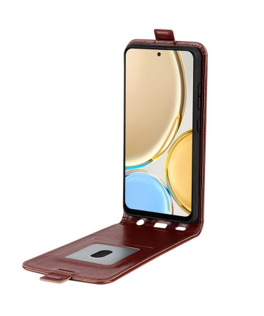 Housse Honor Magic 4 Lite 5G simili cuir avec rabat verticale Marron - photo 7