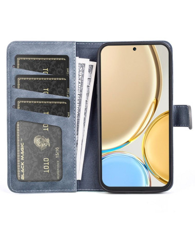 Housse Honor Magic 4 Lite 5G Stand Folio Bicolore Bleu marine - photo 7