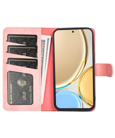 Housse Honor Magic 4 Lite 5G Stand Folio Bicolore Rose - photo 22