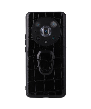 Coque Honor Magic 4 Pro effet croco avec support