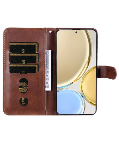 Housse Honor Magic 4 Lite 5G Éléna Portefeuille Marron - photo 6
