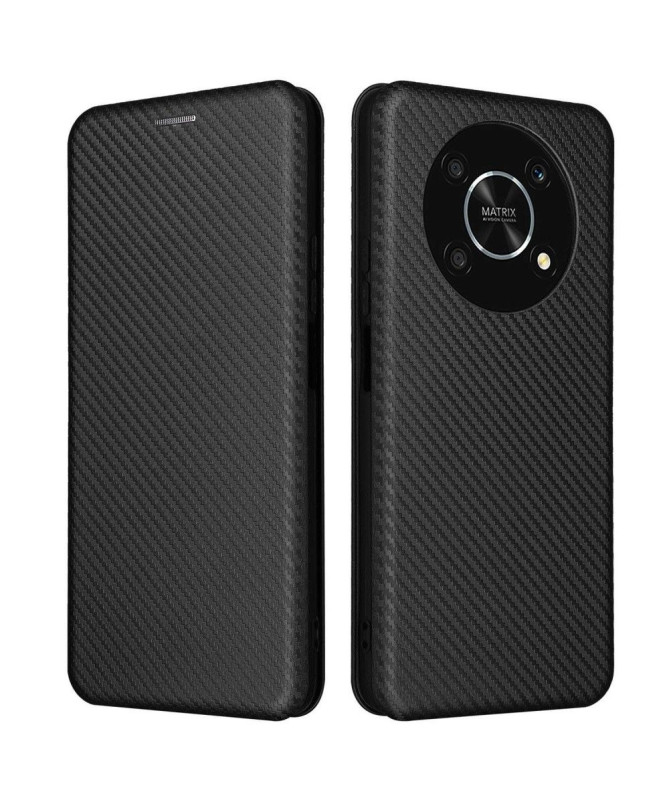Housse Honor Magic 4 Lite 5G simili cuir fibre de carbone