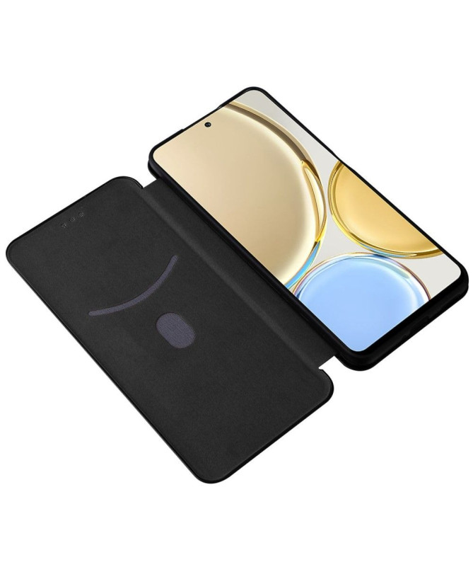 Housse Honor Magic 4 Lite 5G simili cuir fibre de carbone
