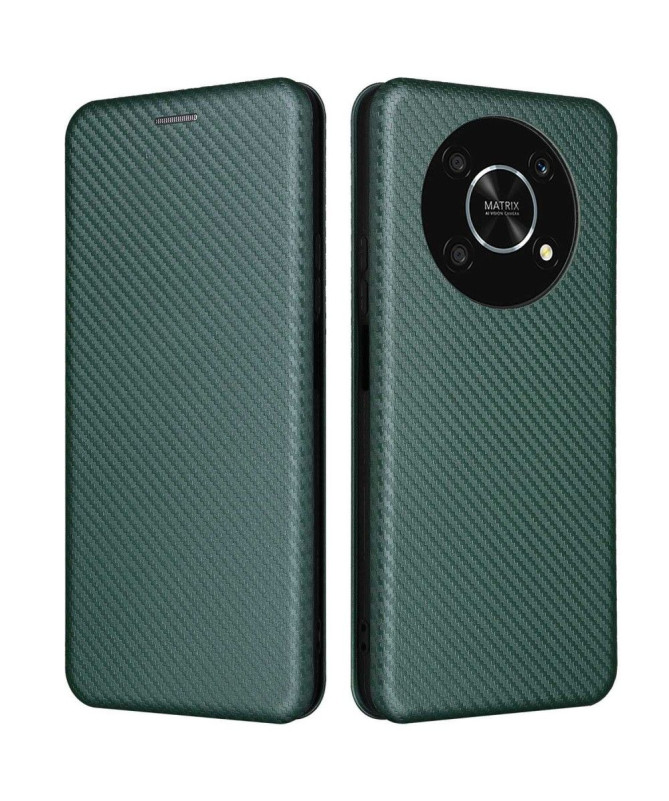 Housse Honor Magic 4 Lite 5G simili cuir fibre de carbone