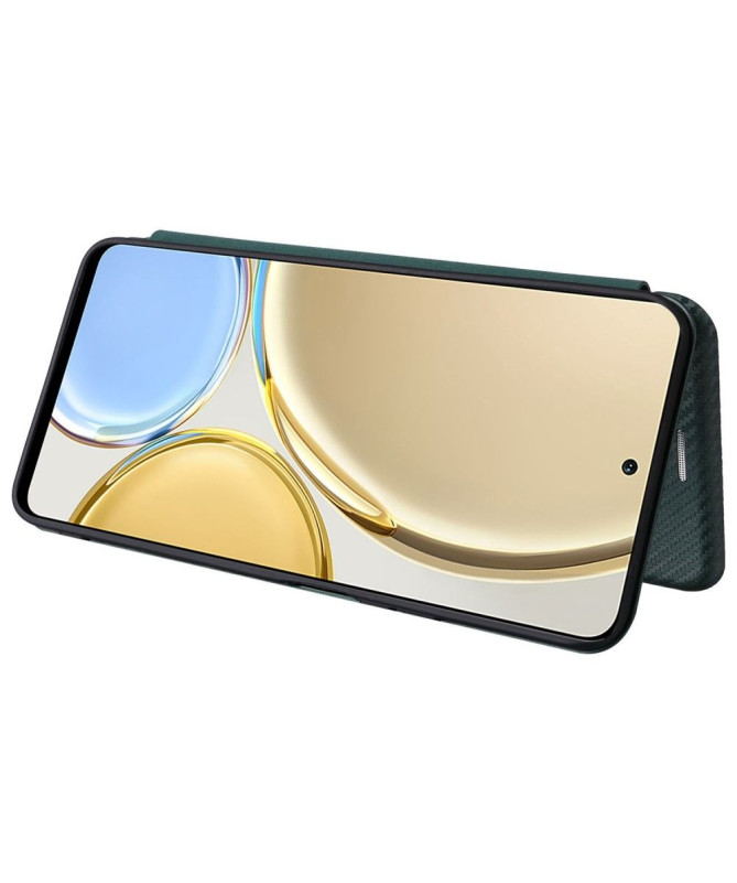 Housse Honor Magic 4 Lite 5G simili cuir fibre de carbone