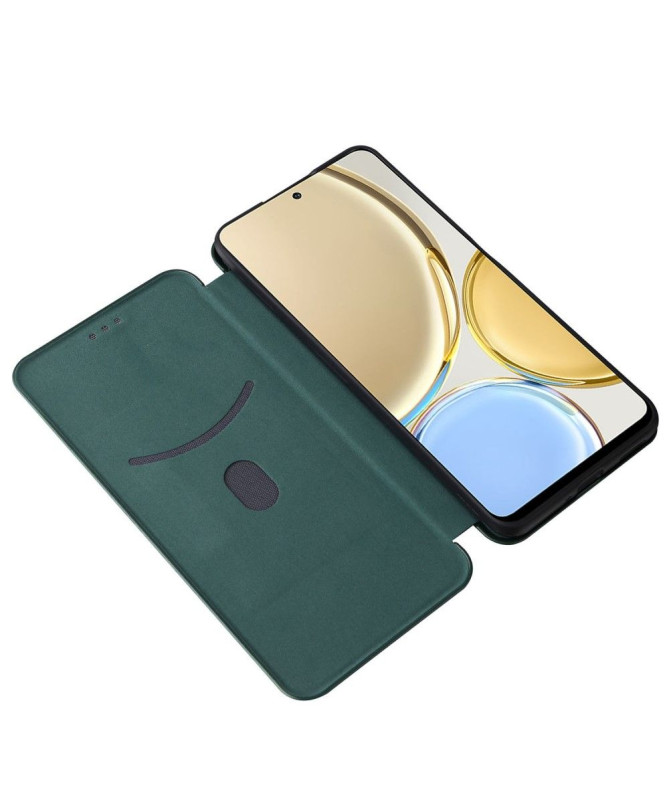 Housse Honor Magic 4 Lite 5G simili cuir fibre de carbone