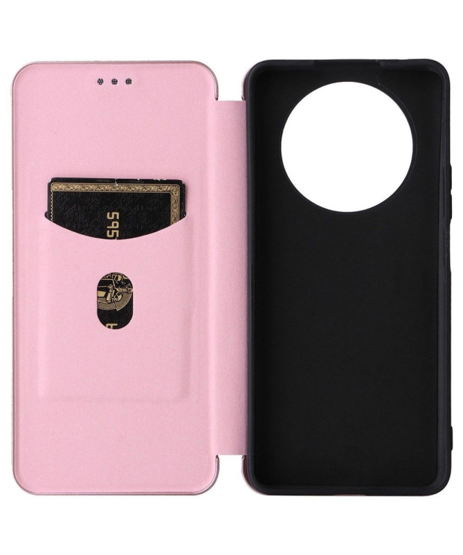 Housse Honor Magic 4 Lite 5G simili cuir fibre de carbone