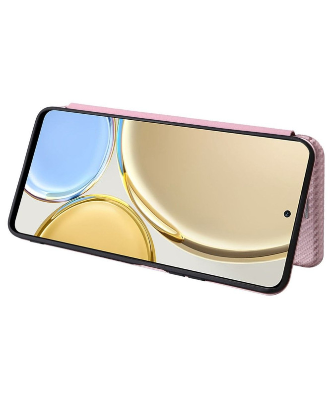 Housse Honor Magic 4 Lite 5G simili cuir fibre de carbone