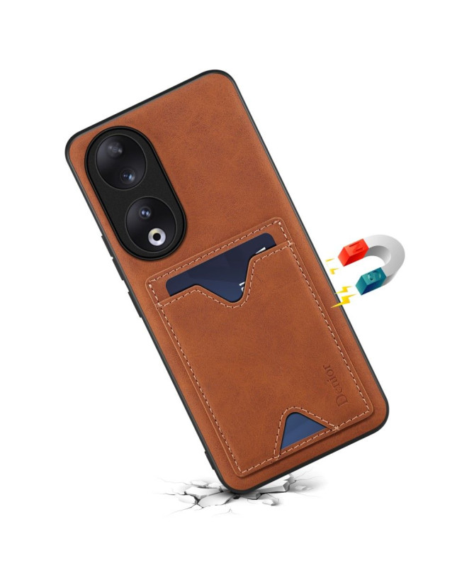 Coque Honor 90 Denior Effet Cuir Porte Cartes